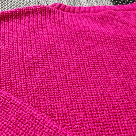 ZARA Knit Magenta Oversized Sweater | M - Picture 6 of 6